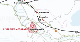 Hyundai Motor Group will invest $5.8 billion in a new manufacturing facility at RiverPlex MegaPark in Louisiana. Served by UP, it will be the company’s first North American steel facility to support its automotive manufacturing operations across the United States. (Map Courtesy of RiverPlex MegaPark)